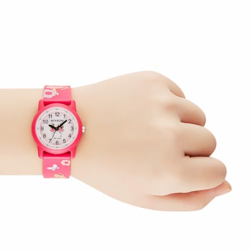 Image of Miykon Kids Watches for Boys and Girls - Educational Time-Telling Gift for Kids Aged 3-15, Toddlers, Preschoolers, and School-Aged Children - Easy to Read Analog Watch, Soft Resin Band, Japanese Quartz, 100M Water Resistant