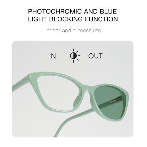 Image of Cyxus Photochromic Glasses for Women with Blue Light Blocking 8192 | UV Protection,Eye Protection,Stylish Cat Eye Style,Ideal for Computer Screen Daily Wear