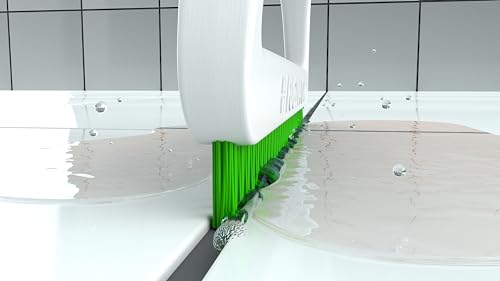 FUGINATOR® Grout Brush - Grout Cleaning in Bathroom, Toilet, Kitchen - Cleaning Wall and Floor Tiles - Handy Brush for Grout and Tiles - Gap Cleaning Brush for Tight Spaces (White/Green)