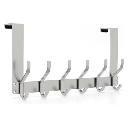 BARRINS Over The Door Hooks Foldable Over Door Hooks, Heavy Duty Hanger, Behind Hook Rack Hanging Jackets Coats Hoodies Towels