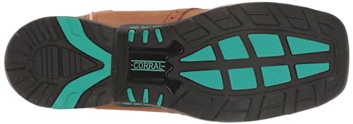 Corral Boots Women's Farm & Ranch Saddle Vamp Hydro-Resistant Arch-Support Handcrafted Western Mid Calf Boot, Brown Top, 74