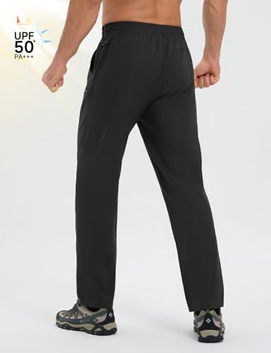 baleaf Men's Hiking Pants Ripstop Lightweight Cargo Waterproof Travel Pants Quick Dry with Zip Pockets UPF 50+ Work2