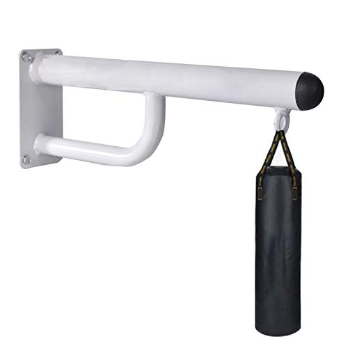 ZHANGQINGXIU Heavy Punch Bag Wall Bracket, Indoor Boxing Wall Hanger 350KG Metal Boxing Suspension Frame For Tai Quan MMA Training, 4 Sizes (Color : White, Size : 60cm)