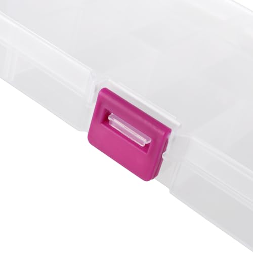 Image of SEHOI 32 Pack 15 Grids Plastic Jewelry Bead Organizer Box,Clear Plastic Storage Container with Adjustable Dividers,Small Tackle Box for Jewelry Crafts Beads Earrings Rings