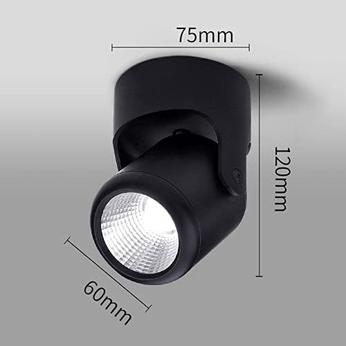 Foco de Aluminio Negro 20W Led de Techo con Diseño Elegante para Interiores 7
