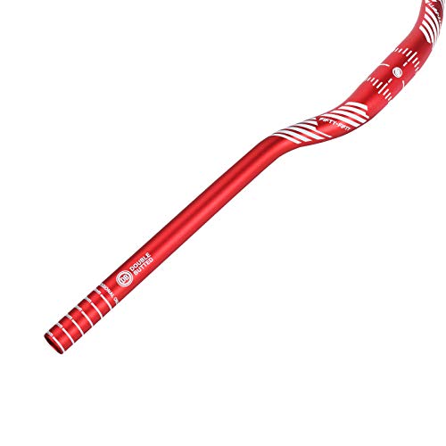 Image of FIFTY-FIFTY Mountain Bike Riser Handlebar, Aluminum Alloy MTB Handlebar, 31.8mm Diameter, 780mm Wide Bicycle Bar, Red, 35mm Rise