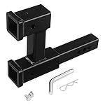 XMT-MOTO-Dual-2-Trailer-Hitch-Receiver-Rise-Drop-Extender-Adapter-Tow-Truck-4000LB-Black