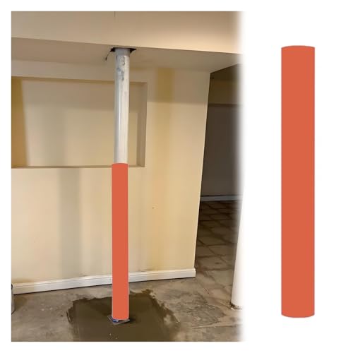 MZZKFC Pole Pads for Basements, 0.8in Thick Basketball Poles Padding Outdoor, Waterproof & UV Protection, 70.9in PU Pole Safety Padding for Dia 4.5 5.5 6.5 8.7 in Post(Orange,8 7/10in Dia)