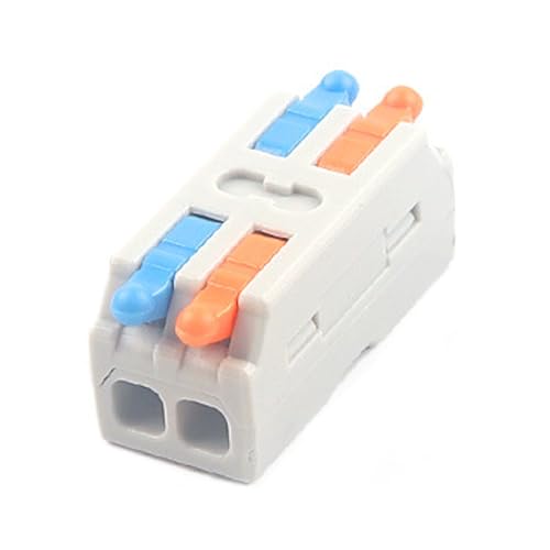 JOYELEC 18 Piezas D2-2 Conectores Eléctricos,2 Entrada y 2 Salida,Adecuado para 0.08-2.5(4.0) mm²cables,250V,32A,Conectores de Empalme de Cable Compactos,Bloques de Conexión Eléctrica