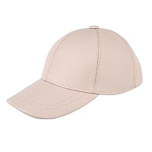 Zessano Genuine Leather Unisex Baseball Cap – 100% Sheep Leather Mens and Womens Baseball Cap with Adjustable Back Strap