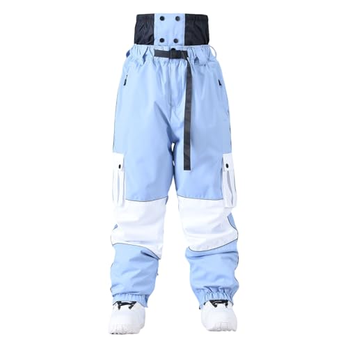 Pantalon de ski pour homme sportif épais chaud vêtement hiver à poches fonctionnelles
