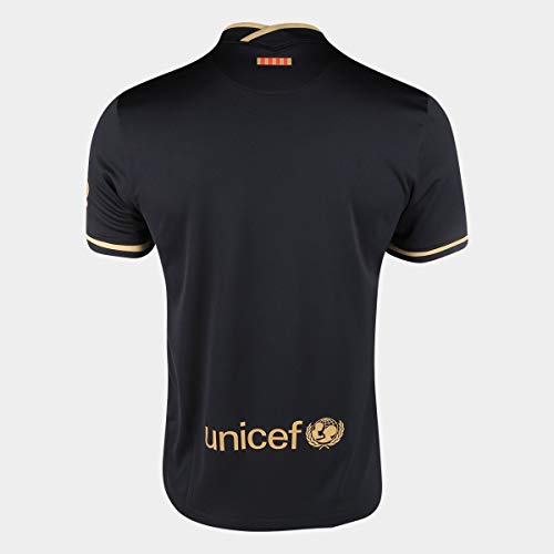Camisa Barcelona Away 20/21 s/n° Torcedor - Masculina - Preto e Dourado