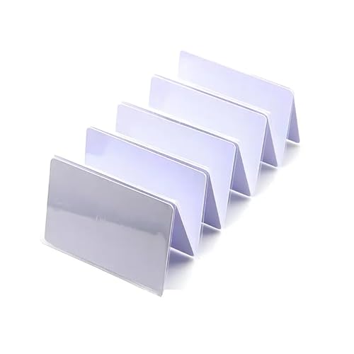 ReaIOKbii Carte vierge RFID 125 kHz inscriptible et réinscriptible Blanc T5577 RFID Copie répétée 125 kHz Contrôle d'accès intelligent Lecteur de cartes...