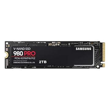 SSD Samsung 980 PRO 2TB NVMe M.2 2280 (Leitura até 6900MB/s e Gravação até 5000MB/s)
