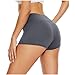 DDOBB Radlerhose Damen Kurz Shorts Unter Kleid High Waist Sportshorts Bauchweg Unterhosen Hotpants Blickdichte Sporthose Boxershorts Gym Leggings(Dunkelgrau, XS)