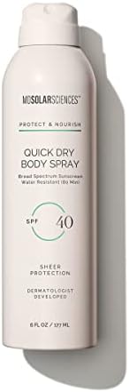 MDSolarSciences Quick Dry Body Spray SPF 40, Non-Greasy, Fast-Drying Sunscreen Spray Provides 80 Minutes of Water-Resistant Broad Spectrum Sun Protection, 6 Fl Oz