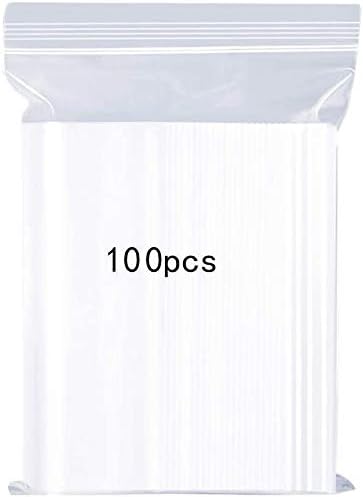 Resealable Clear Plastic Bags,Sealed Storage Pouches,Thickening and Durable,Press Seal Bags,Apply to Kitchen Storage,Jewellery Packaging,Office Stationery Storage Bag 4.7x6.7"/12cmx17cm 100PCS