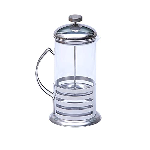 Cafeteira/Cremeira Prensa francesa De Vidro e Aço Inox 350ML (Prata - Variação: 4)
