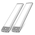 30-LED Under Cabinet Lights,USB Rechargeable Kitchen Cupboard Night Light,Battery Operated Under Counter Closet Lighting,Motion Detector Night Light,Wireless Magnetic Motion Activated Light-2Pack