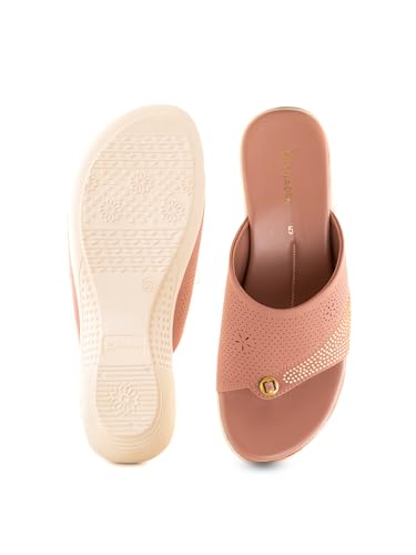 Image of Khadim's 6511365 Lightweight Durable Extra Soft Trendy Premium Stylish Casual Slip-On Heels for Women