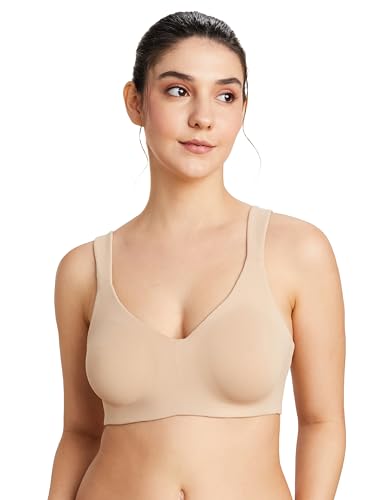 Image of Symbol Premium Nylon Blend Women's Minimiser Bra (Non Padded,Wired,Full Coverage,Broad Cushioned Strap,4 Way Stretch Fabric)