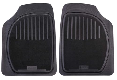 MICHELIN 009074 2 Tapis Avant Caoutchouc/Moquette, Noir
