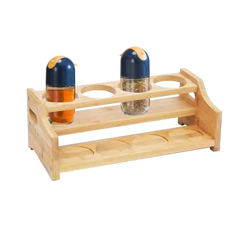 Organizador de condimentos, organizador de especias de 2 niveles para encimera, organizador de especias para encimera de cocina, estante organizador de botellas