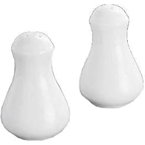 Wilmax White Porcelain Set Of 4 Salt & Pepper Set | Dishwasher Safe, Easy To Clean | Fine, English Porcelain | Wl-996066/Sp Cover