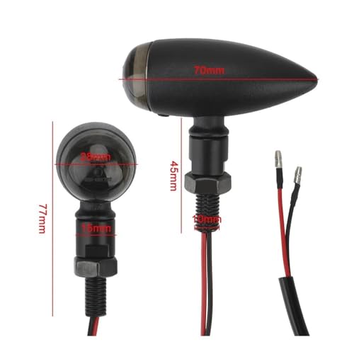 Intermitentes de moto 12V para luces de señal de cruiser y chopper 4