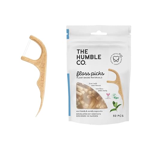 The Humble Co 2-in-1 Floss Picks Mint 50 Picks
