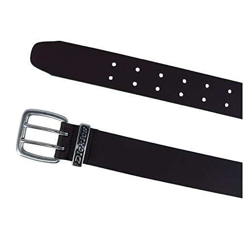 Dickies Men's Leather Two Prong Casual 1 1/2 Inch Belt Black2