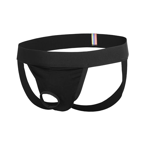 Jockstrap com furo frontal - Loja Beebas (preta, G/42)