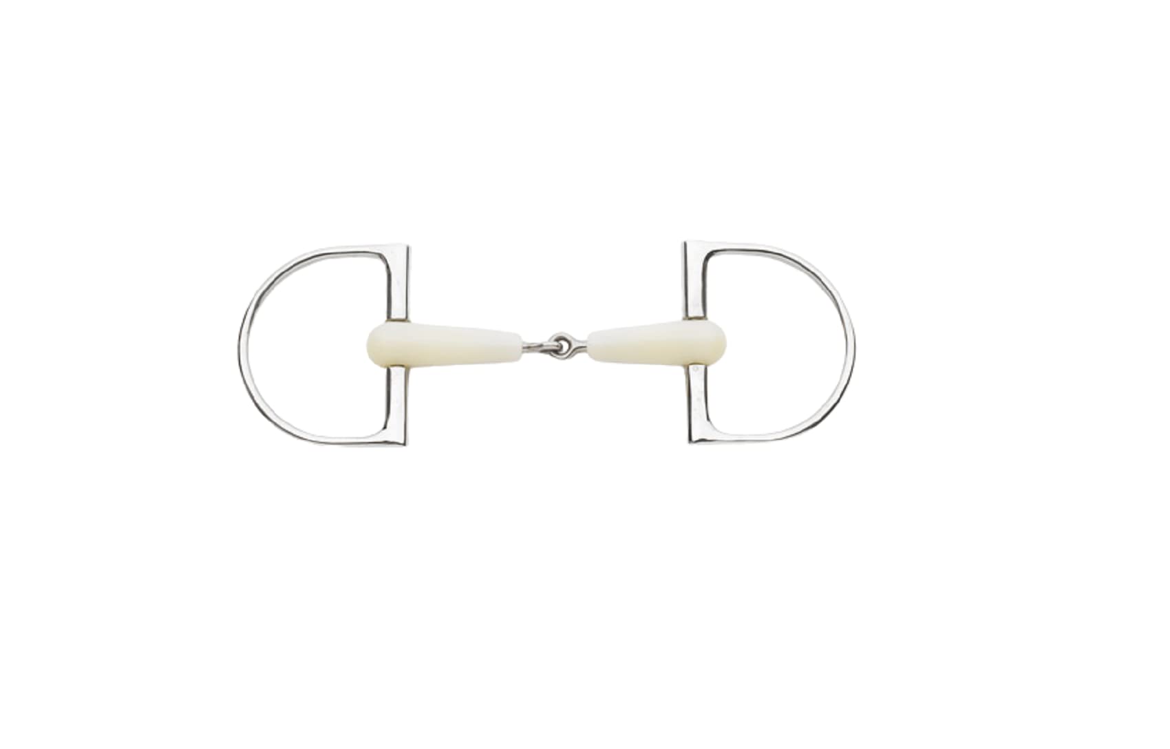 Happy MouthDouble Jointed Pro King Dee Bit - Apple Scented Durable Stainless Steel Rings Soft Polymer Roller Mouthpiece Horse Bit