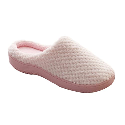 ifundom Zapatillas de Algodón para Mujer Invierno Antideslizantes Cómodas y Cálidas para Estar Casa Talla Diseño Rosa Suave y Ligero