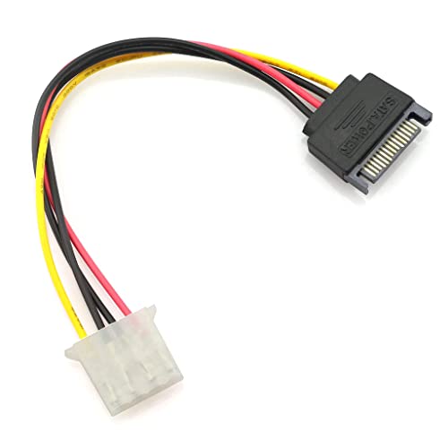 Cable adaptador 4Pin a SATA 15 Pin 18 cm miniatura 3
