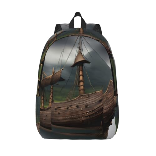 Sac à dos ordinateur portable femme imprimé bateau avec protection renforcée