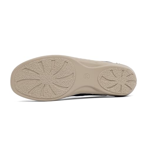 Image of VJH confort Women's Flat Shoes, Slip-on Round Toe Light Weight Comfort Casual Walking Shoes