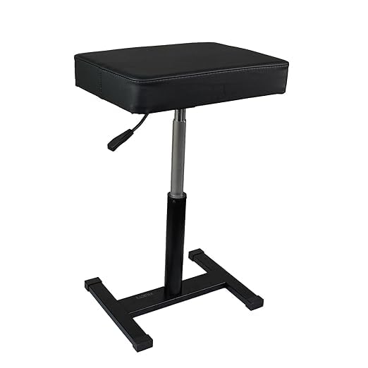 Image of Kadence NK602 Touring Series Hydraulic Adjustable Keyboard & Piano Bench | Heavy-Duty Frame & Smooth Height Adjustment | High-Density Cushioned Seat | Stable Base for Stage & Touring | Black