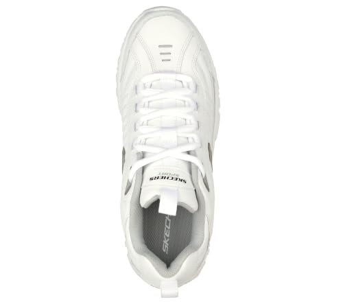 Image of Skechers Men Sneaker Shoes | Athletic Training, Leather and Mesh Upper, Cushioned Insole, Traditional Lace-up, Casual