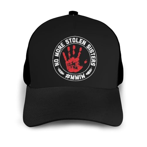 No More Stolen Sisters Missing Murdered Indigenous Bonnets Curved Brim Mesh Baseball Cap Casual Sun Hat Unisex3