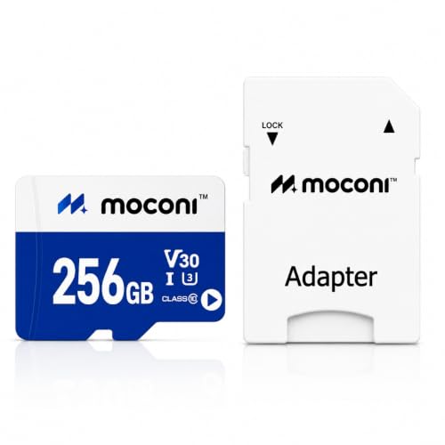 Image of 256GB Play Blue Memory Card,with SD Adapter, U3, V30, A2, 4K, Up to 160MB /s Memory Card, Expanded Storage for Nintendo-Switch 1, Gaming Devices, Smartphones, Tablets (256, GB)