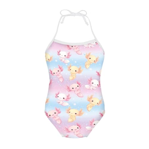 Image of Girls One Piece Swimsuit Summer Quick Dry Beach Sport Bathing Suit Halter Strap 1-10 Little Kids Toddler Swimwear