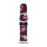 Couleur du bracelet : noir Kate Spade New York Bracelet en cuir floral 38-49 mm pour Apple Watch®