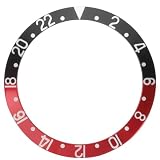 LACAK Aluminum Watch Bezel Insert Compatible with Rolex GMT-Master II 16710 Watch (Black Red and White Word)