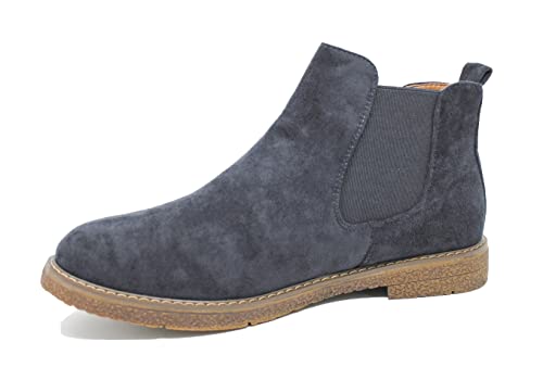 Evoga Zapatos polacos hombre Chelsea invierno botines ante Casual, A1 Botas Gris, 43 EU