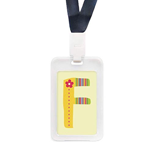 Porte-cartes de crédit transparent avec lettre F en relief et fentes de rangement