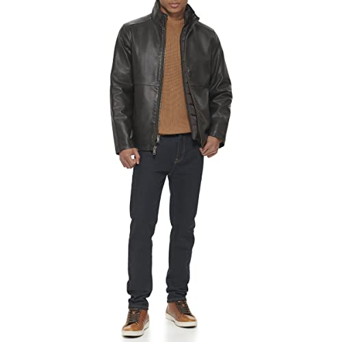 Image of DOCKERS Men's The Dylan Faux Leather Racer Jacket