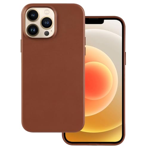 Étui en cuir véritable pour iPhone 13 Pro Max de style luxe