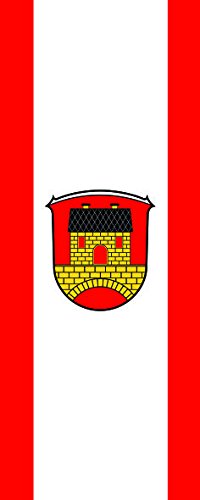 Drapeau de la Hesse vertical de haute qualité U24 format portrait 120x300