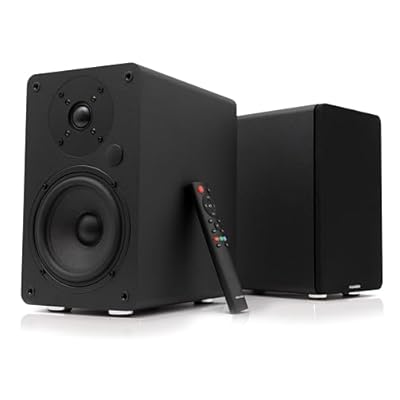 VULKKANO A5 ARC Altavoces Autoamplificados con Woofer de 5.25" Bluetooth 5.0 HDMI ARC Optica RCA USB con Salida Subwoofer Altavoces para la TV con Diseño Elegante Color Negro
